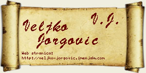 Veljko Jorgović vizit kartica